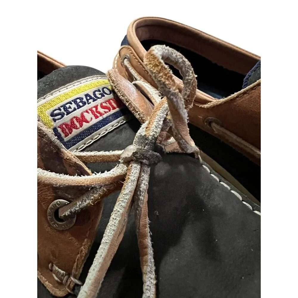 Sebago Blue Leather Docksiders‎ Shoes Size 9M